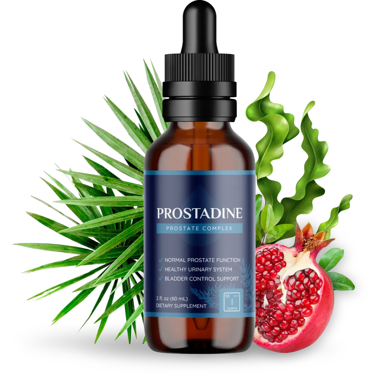 Prostadine natural liquid dropper bottle for prostate support - official product front label